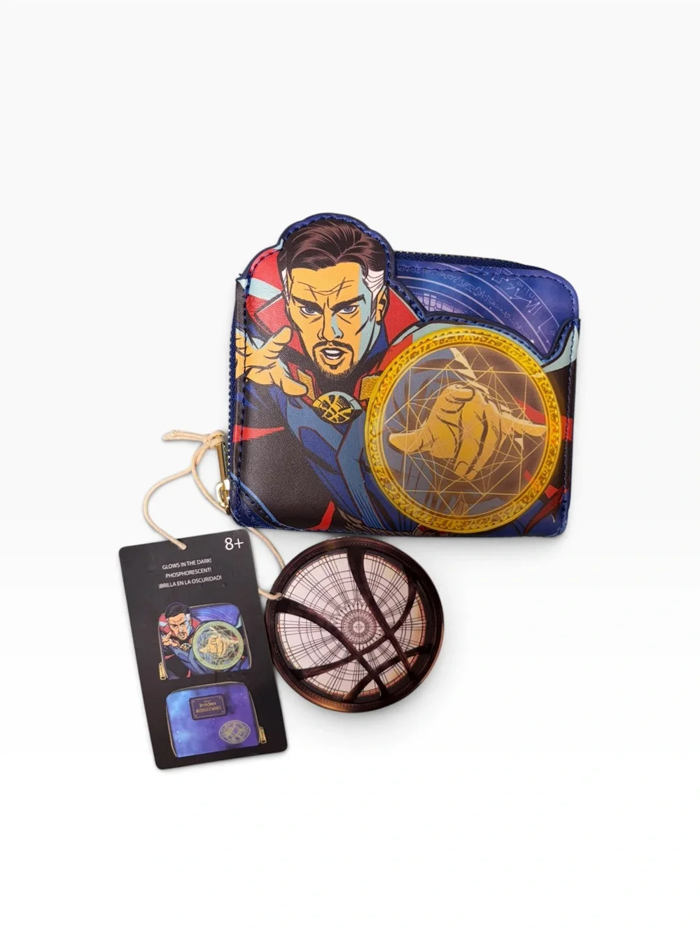 Loungefly Doctor Strange Multiverse of Madness Glow In The Dark Zip Wallet